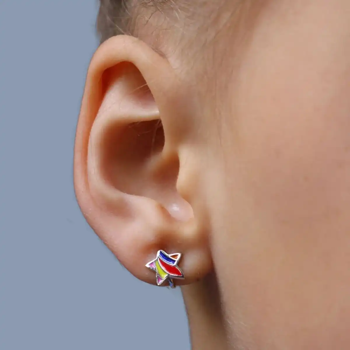  Bunte Stern Ohrclips